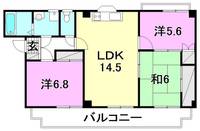 内海小栗マンション402の間取り