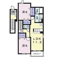 ブルック磯1・22-201の間取り