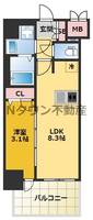 プレサンスSAKAEフロントの間取り