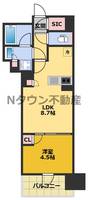 プレサンス名駅南ブリエの間取り