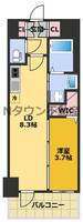 エステムコート名古屋TWIN WESTの間取り