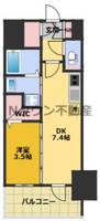エステムコート名古屋ツインウエストの間取り