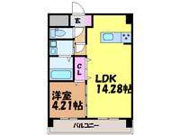 ひかりハイツ石手川・103の間取り