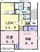 リバ−サイド 藤の間取り