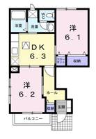 リヴァーパークBの間取り