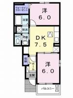 クレモン ティーヌ Bの間取り