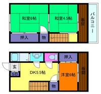 住吉山手貸家の間取り