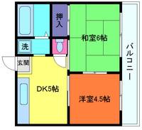 スカイハイツ五和の間取り