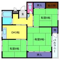 渦が森コーポ5号館の間取り