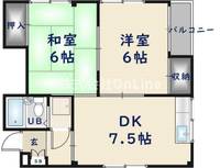 大阪府八尾市青山町5丁目(アパート)の賃貸物件の間取り