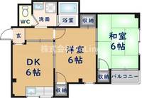 大阪府八尾市山本町北7丁目(マンション)の賃貸物件の間取り