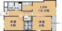 大阪府八尾市緑ヶ丘1丁目(アパート)の賃貸物件の間取り