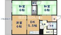 大阪府八尾市中田2丁目(マンション)の賃貸物件の間取り