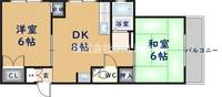 大阪府東大阪市吉田7丁目(マンション)の賃貸物件207の間取り