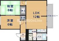 大阪府八尾市山本町南6丁目(アパート)の賃貸物件の間取り
