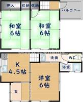 高安町北5丁目テラスハウスの間取り
