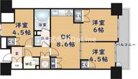 大阪府東大阪市岩田町3丁目(マンション)の賃貸物件の間取り