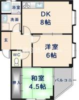 カメリア俊徳道の間取り