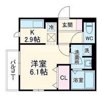 大阪府東大阪市西岩田1丁目(アパート)の賃貸物件の間取り