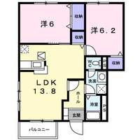 サンフィールド Bの間取り