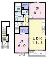 アウローラ ヌフⅠの間取り