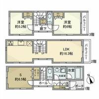 東京都渋谷区代々木1丁目(一戸建)の賃貸物件の間取り