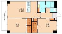 福岡県宗像市栄町(マンション)の賃貸物件201の間取り