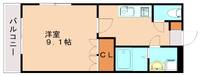 福岡県福岡市西区富士見2丁目(マンション)の賃貸物件106の間取り