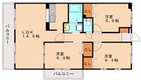 福岡県福岡市西区今宿西1丁目(マンション)の賃貸物件の間取り