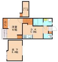 福岡県福岡市西区姪の浜6丁目(アパート)の賃貸物件102の間取り