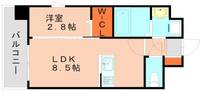 福岡県福岡市東区原田1丁目(マンション)の賃貸物件205の間取り