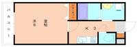 福岡県福岡市東区三苫5丁目(マンション)の賃貸物件401の間取り