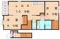 福岡県宗像市光岡(アパート)の賃貸物件の間取り