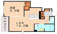 福岡県宗像市陵厳寺1丁目(アパート)の賃貸物件103の間取り