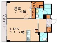 福岡県宗像市日の里1丁目(マンション)の賃貸物件302の間取り