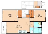 福岡県宗像市くりえいと2丁目(アパート)の賃貸物件203の間取り