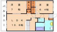ハイランド花見702の間取り