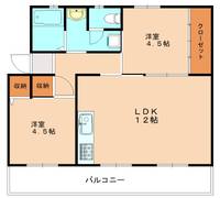福岡県宗像市日の里5丁目(マンション)の賃貸物件401の間取り
