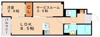 光陽マンション別府106の間取り