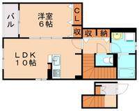 福岡県福岡市博多区板付6丁目(アパート)の賃貸物件の間取り