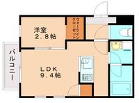 福岡県那珂川市中原1丁目(アパート)の賃貸物件305の間取り
