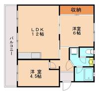 福岡県福岡市南区長丘1丁目(マンション)の賃貸物件の間取り