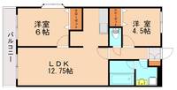 福岡県福岡市南区曰佐4丁目(マンション)の賃貸物件の間取り