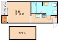 福岡県福岡市南区那の川1丁目(アパート)の賃貸物件205の間取り