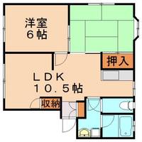 福岡県飯塚市建花寺(アパート)の賃貸物件103の間取り