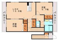 ヴィオーレ直方202の間取り