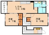 福岡県飯塚市川島(アパート)の賃貸物件202の間取り