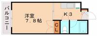 福岡県飯塚市横田(アパート)の賃貸物件202の間取り