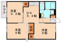 福岡県飯塚市潤野(アパート)の賃貸物件202の間取り