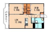 福岡県飯塚市楽市(マンション)の賃貸物件505の間取り